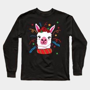 Llama Christmas Ornament Gift 2020 Long Sleeve T-Shirt